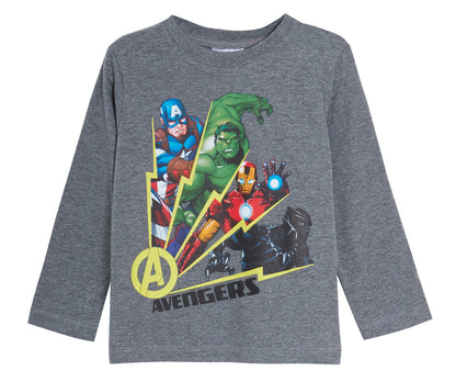 Boys Marvel Avengers Glow In The Dark Full Length Pyjamas Kids Super Hero Pjs