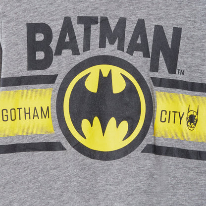 Boys Batman Pyjamas Kids DC Comics Full Length Lounge Pants + T-shirt Pjs Set