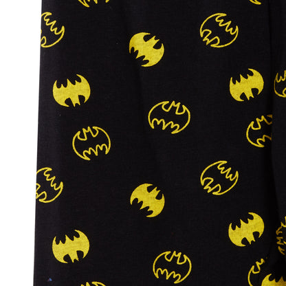 Boys Batman Pyjamas Kids DC Comics Full Length Lounge Pants + T-shirt Pjs Set
