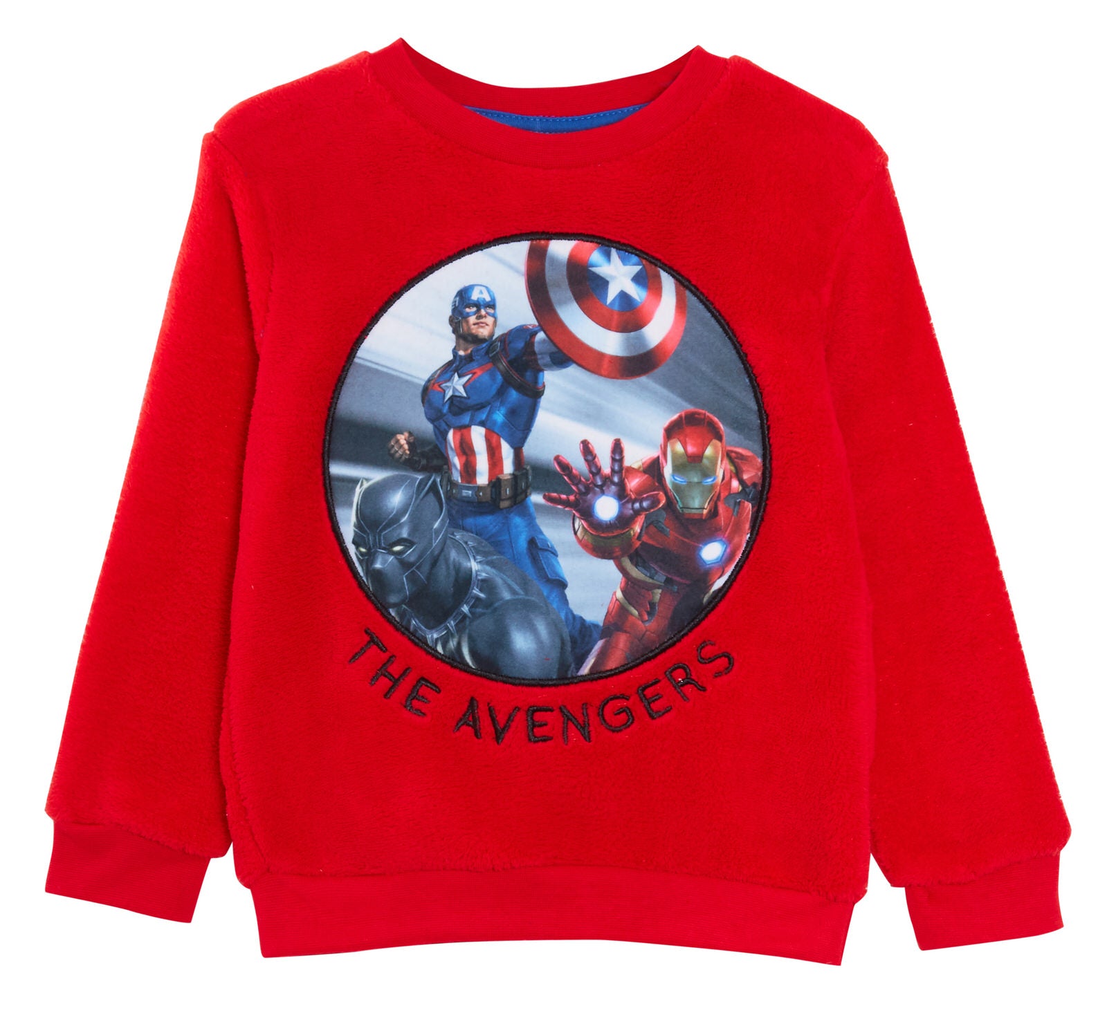 Boys Marvel Avengers Fleece Pyjamas Kids Twosie Pjs Sweater + Lounge Pants Set