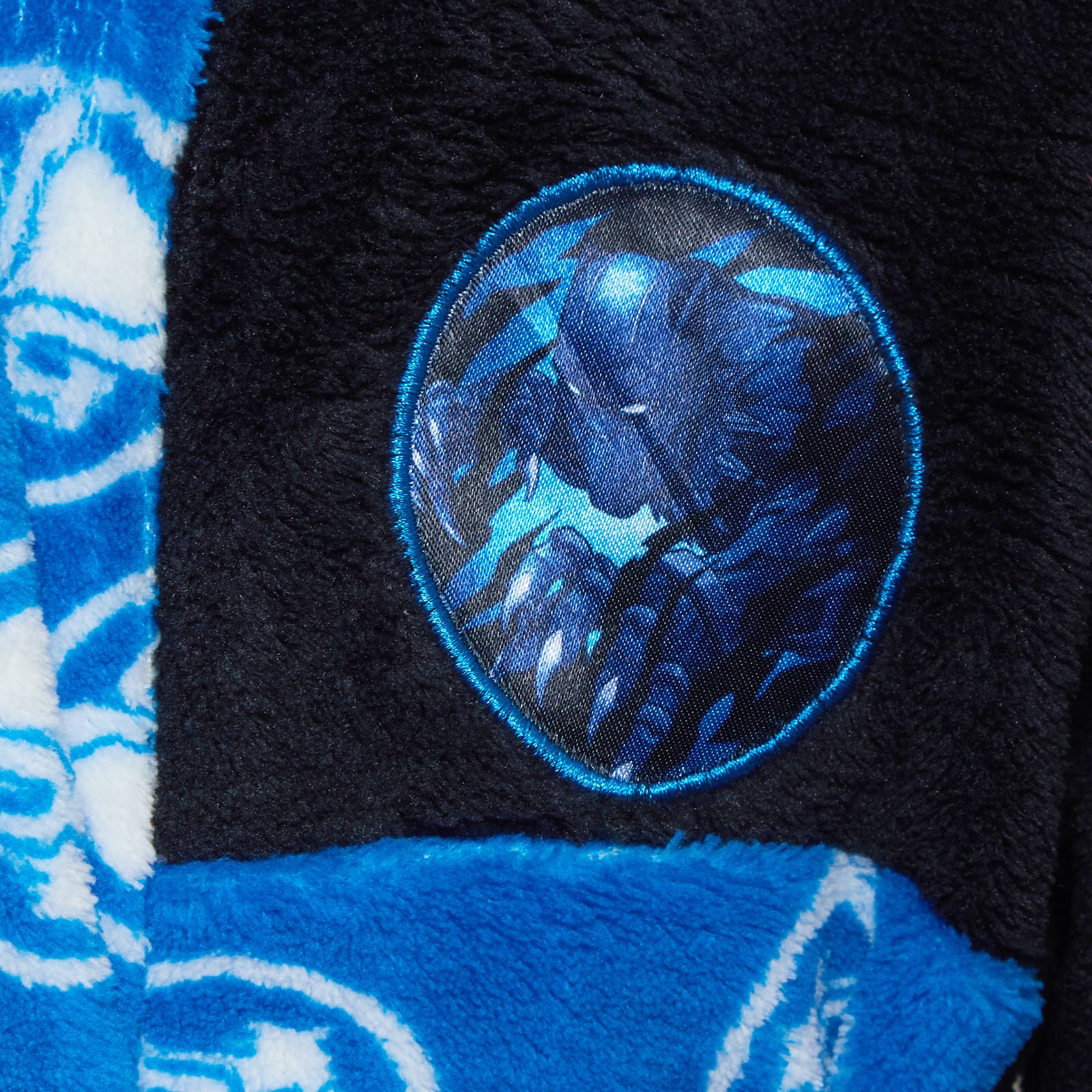 Marvel Black Panther Dressing Gown for Boys Hooded Bathrobe Avengers Fleece Robe