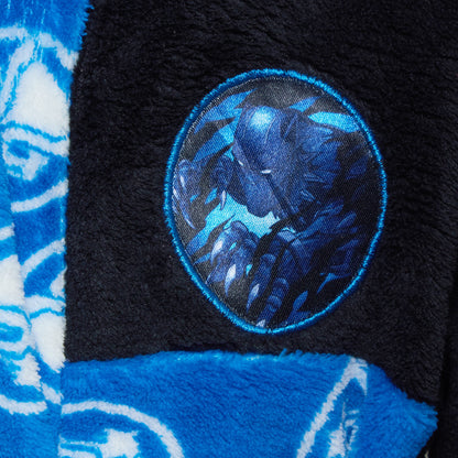 Marvel Black Panther Dressing Gown for Boys Hooded Bathrobe Avengers Fleece Robe