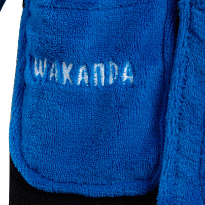 Marvel Black Panther Dressing Gown for Boys Hooded Bathrobe Avengers Fleece Robe