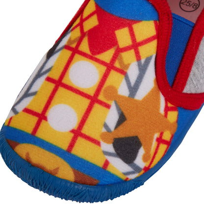 Boys Disney Toy Story Slippers Kids Buzz Woody Easy Fasten House Shoes Booties
