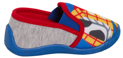 Boys Disney Toy Story Slippers Kids Buzz Woody Easy Fasten House Shoes Booties