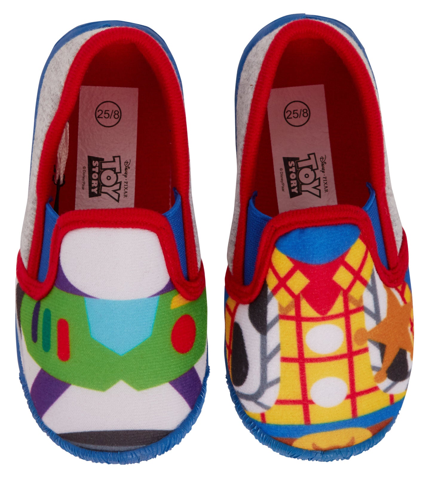 Boys Disney Toy Story Slippers Kids Buzz Woody Easy Fasten House Shoes Booties
