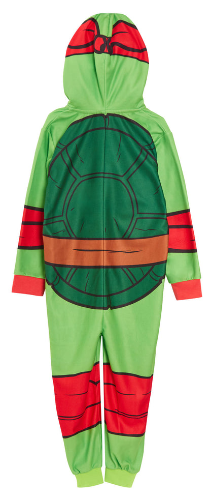 Boys Teenage Mutant Ninja Turtles Dress Up All In One Raphael Fleece Pjs Pyjamas