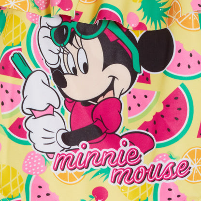 Baby Girls Minnie Mouse Swimming Costume Kids Disney One Piece Swimsuit Swimwear