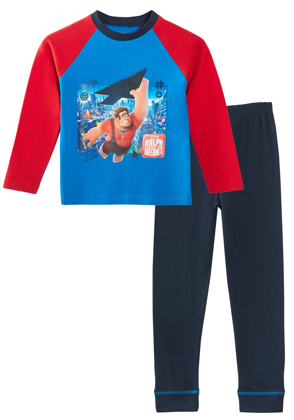 Wreck It Ralph 2 Pyjamas Boys Long Pjs Set Kids 2 Piece Character Nightwear Gift