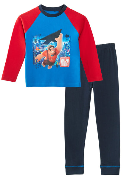 Wreck It Ralph 2 Pyjamas Boys Long Pjs Set Kids 2 Piece Character Nightwear Gift