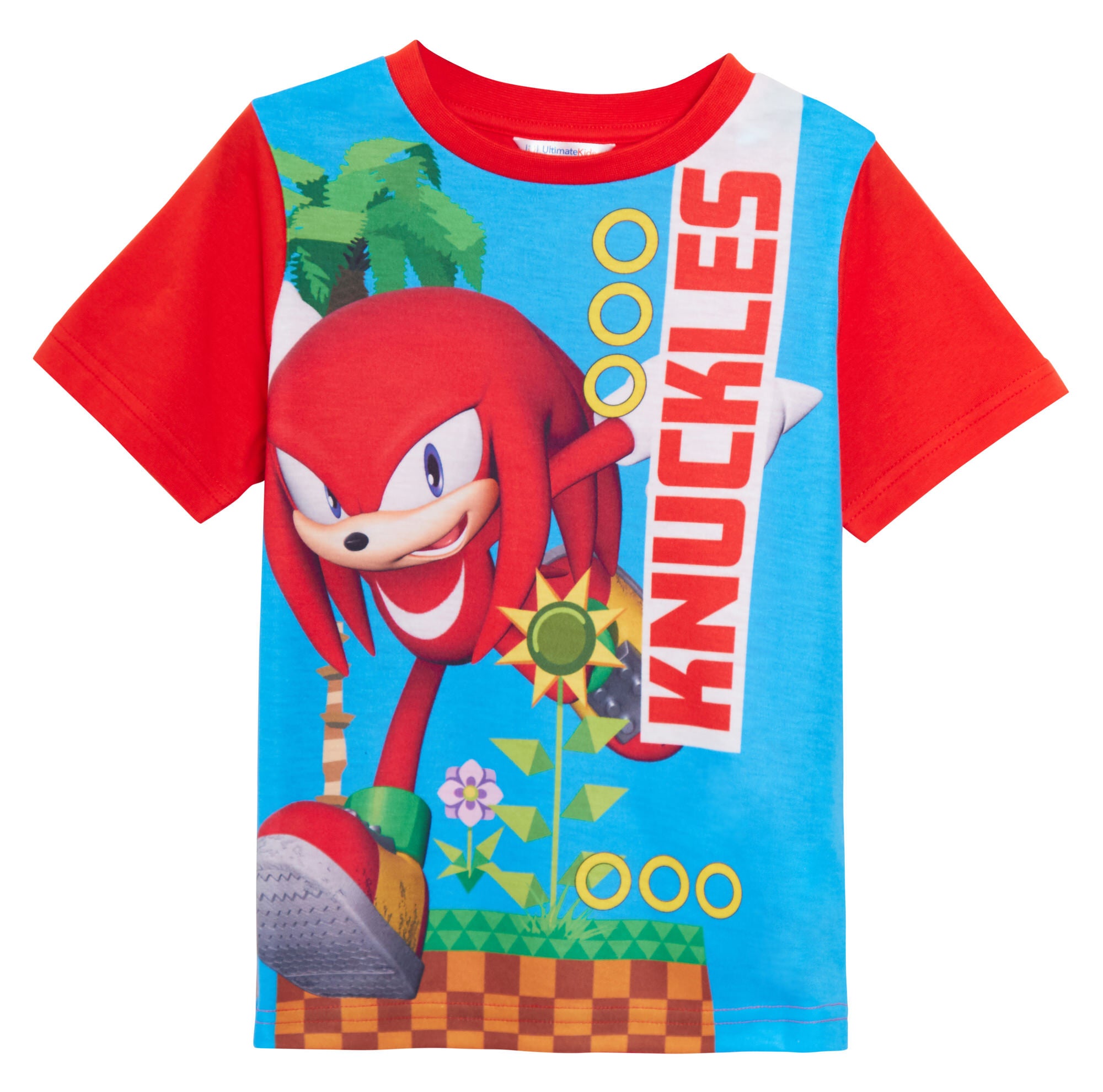 Boys 3 Pack Sonic The Hedgehog T-Shirts Kids Tails Knuckles Dress Up Gamer Tops