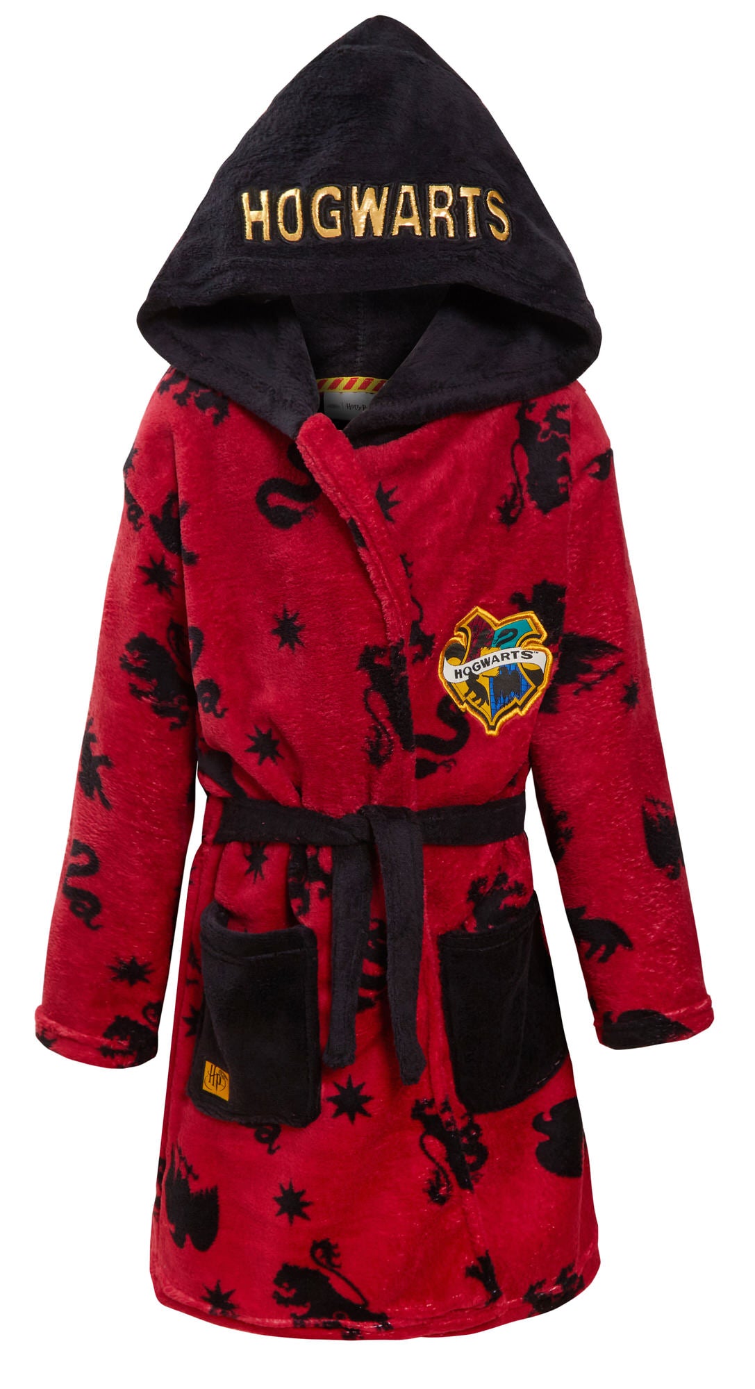 Harry Potter Dressing Gown For Kids Hogwarts Boys Girls Hooded Bath Robe Gift