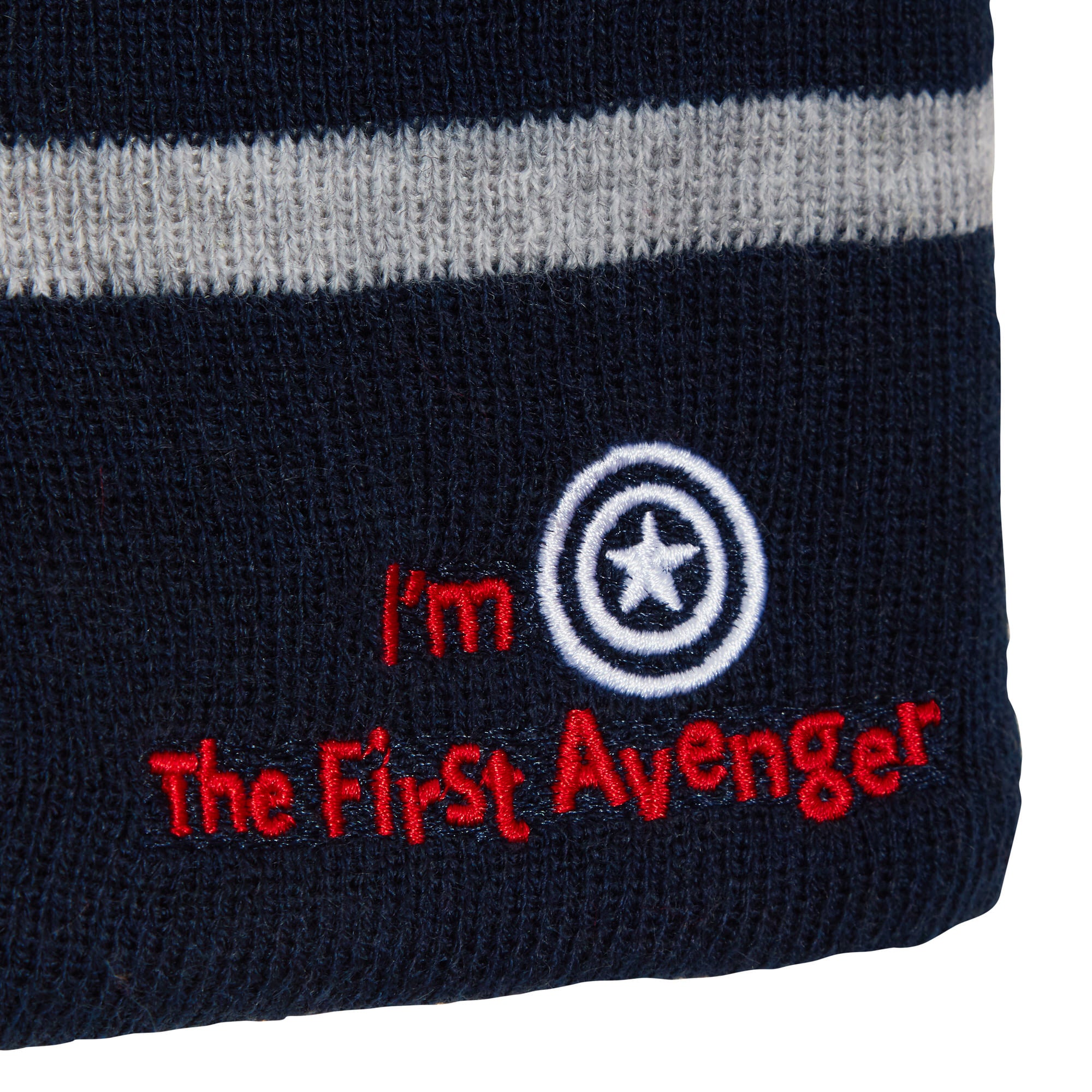 Boys Marvel Bobble Hat + Snood Winter Set Captain America or Black Panther Set