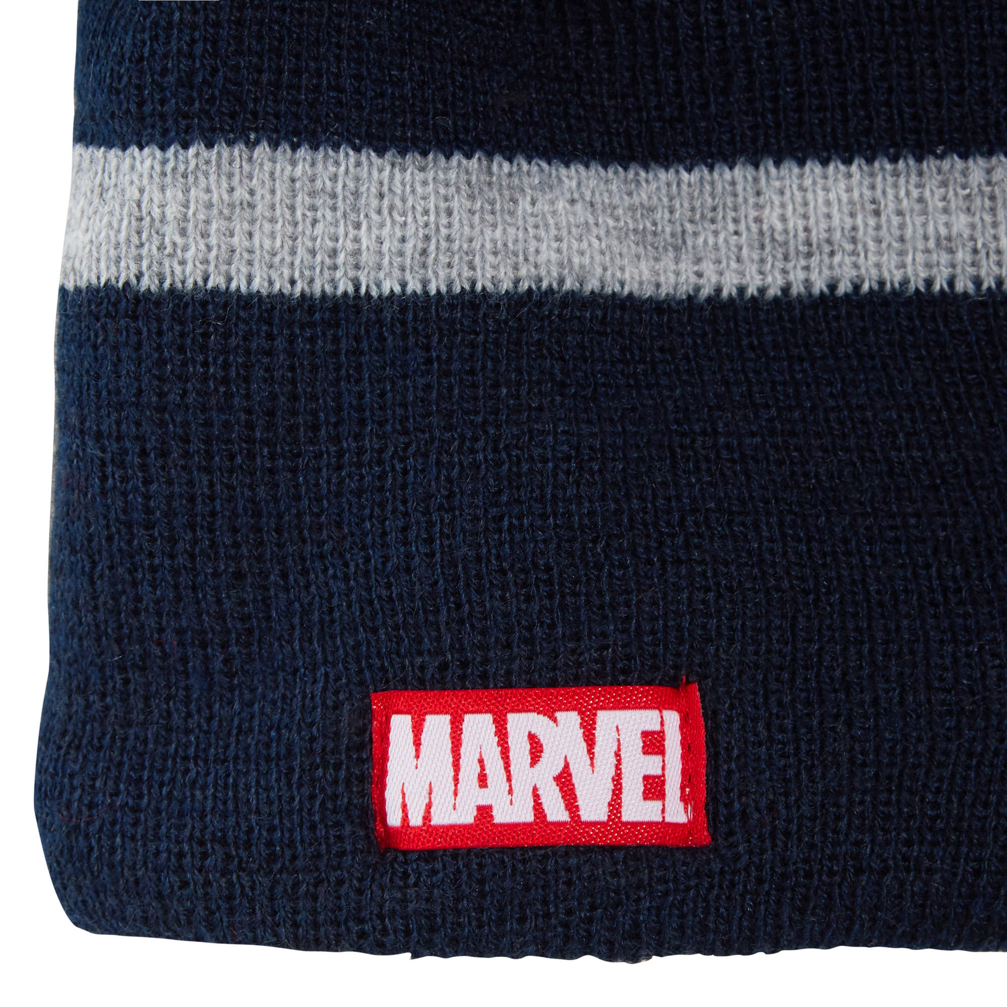 Boys Marvel Bobble Hat + Snood Winter Set Captain America or Black Panther Set