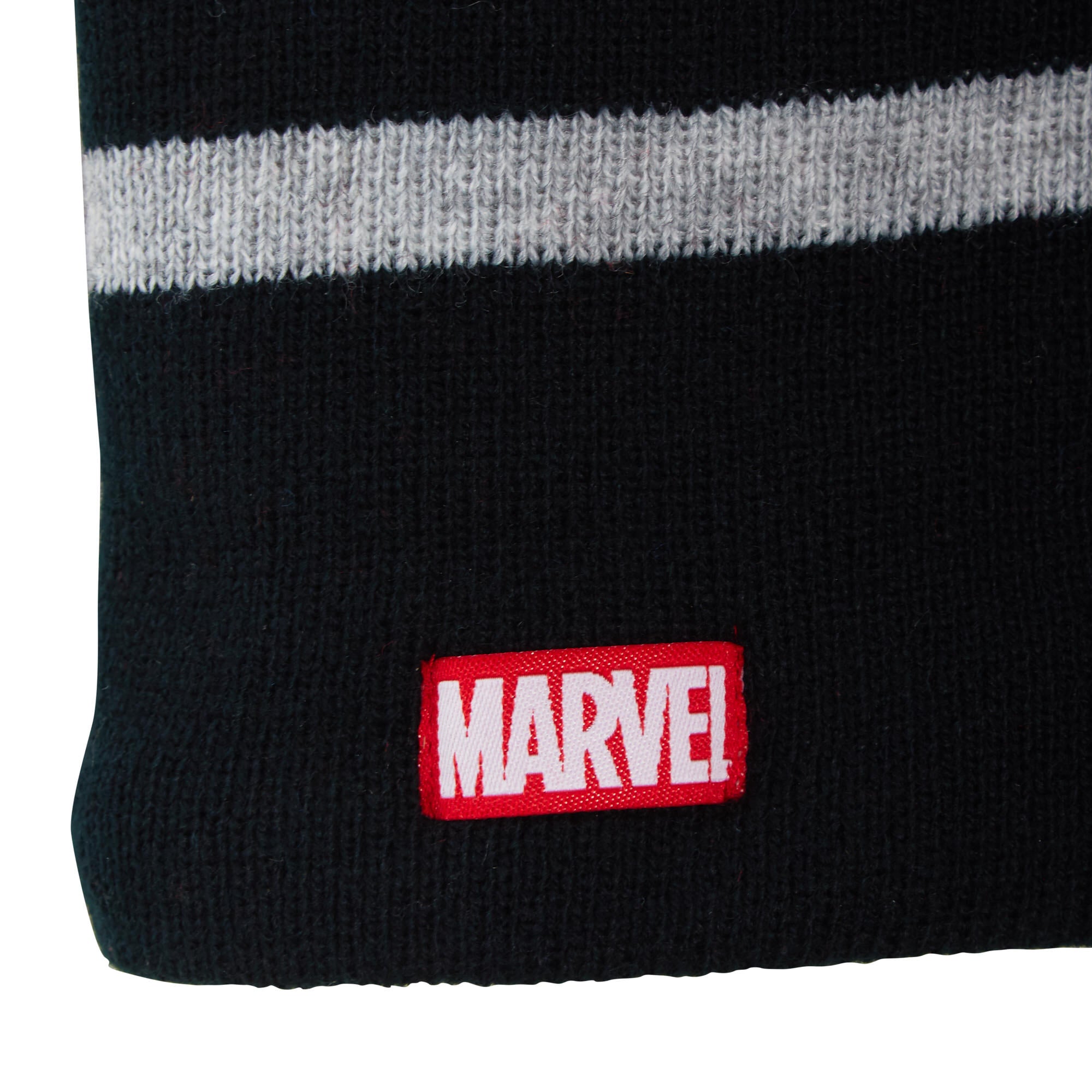 Boys Marvel Bobble Hat + Snood Winter Set Captain America or Black Panther Set