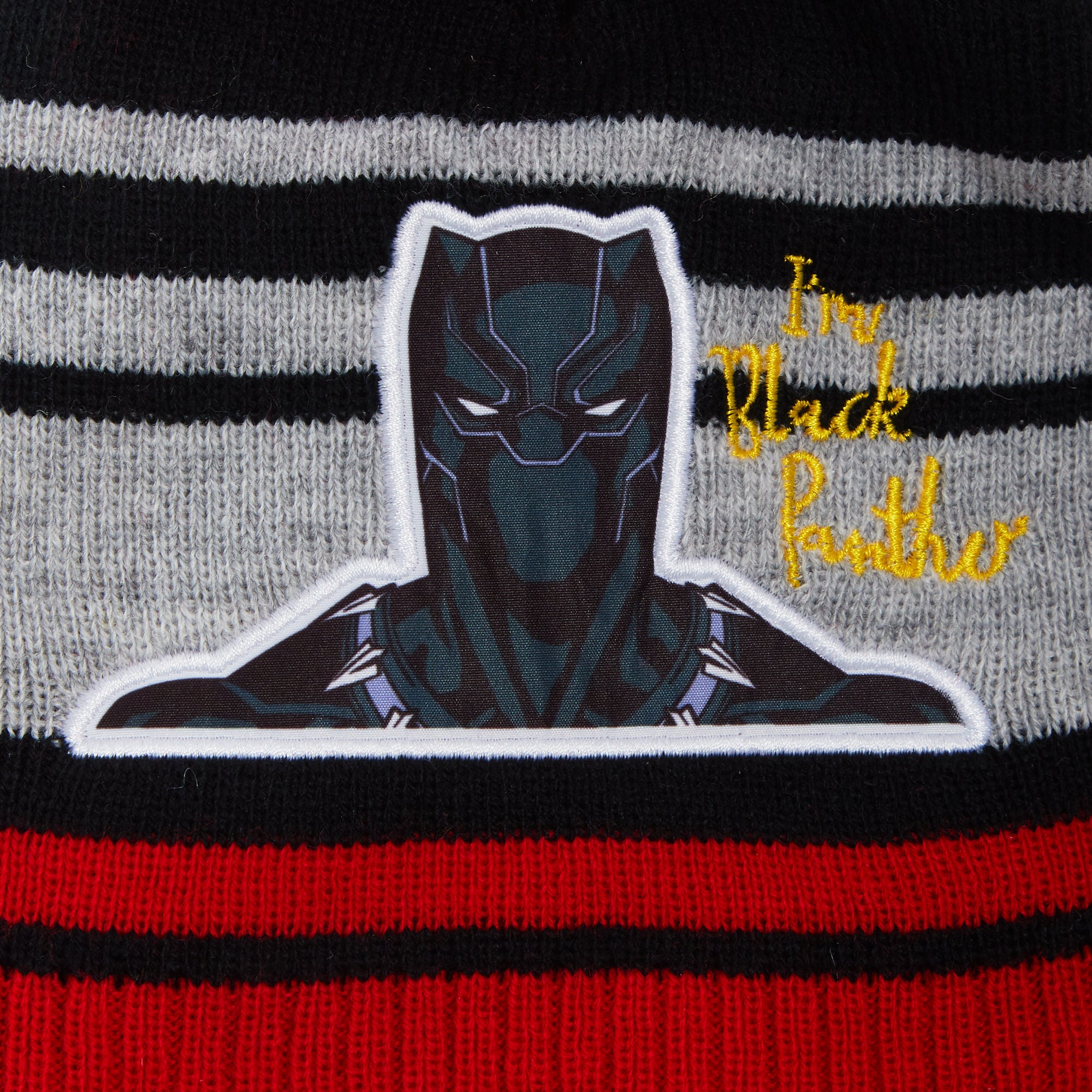 Boys Marvel Bobble Hat + Snood Winter Set Captain America or Black Panther Set