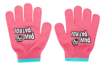 Girls Paw Patrol Bobble Hat + Gloves Winter Set Kids Skye Everest 2 Piece Set