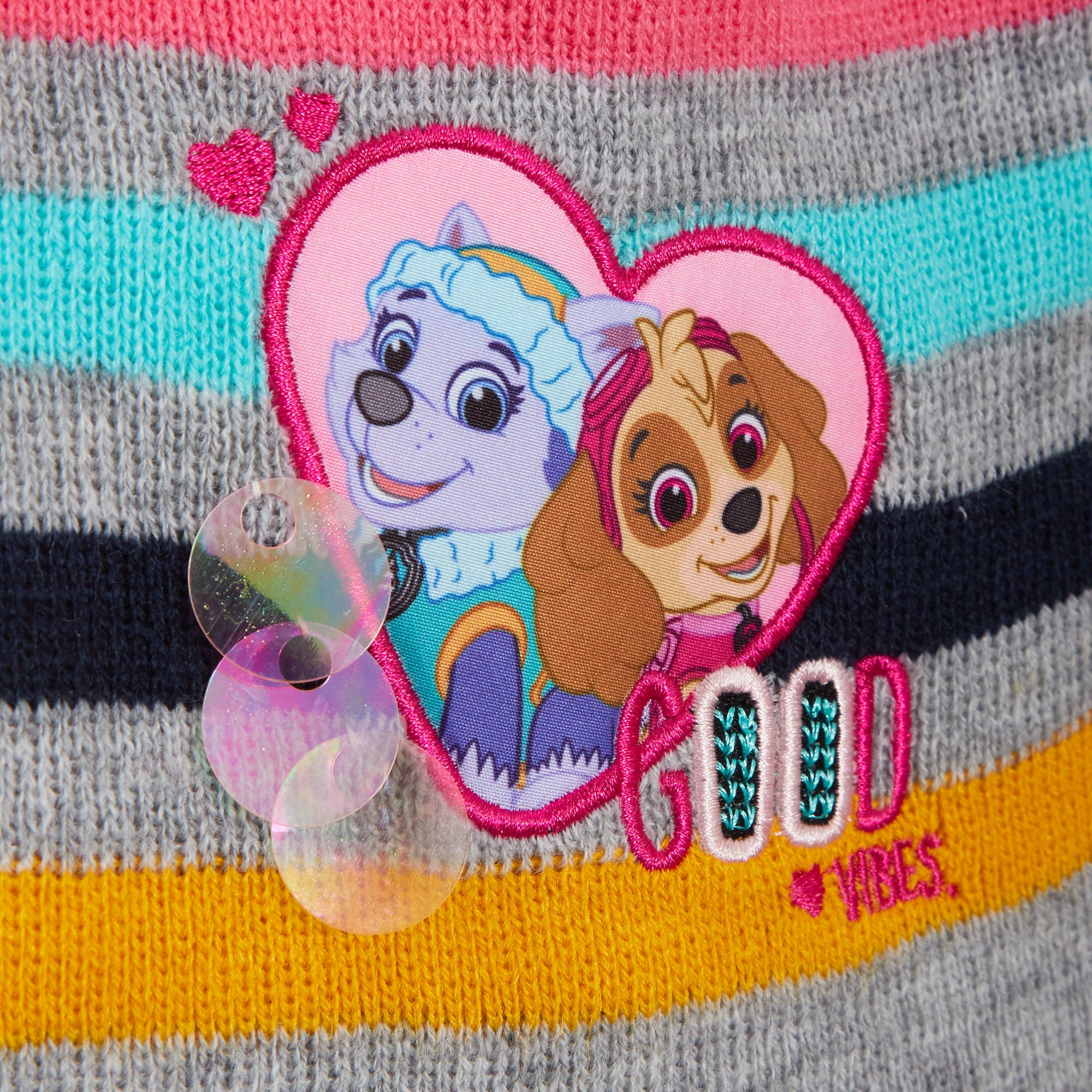 Girls Paw Patrol Bobble Hat + Gloves Winter Set Kids Skye Everest 2 Piece Set