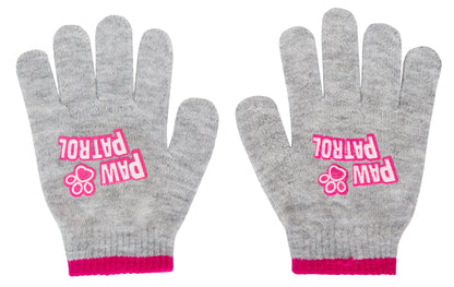 Girls Paw Patrol Bobble Hat + Gloves Winter Set Kids Skye Everest 2 Piece Set