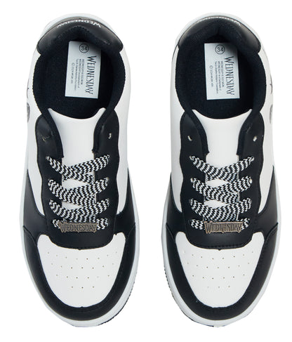 Womens Teen Girls Wednesday Trainers Adams Family Lace Up Sports Skate Shoes
