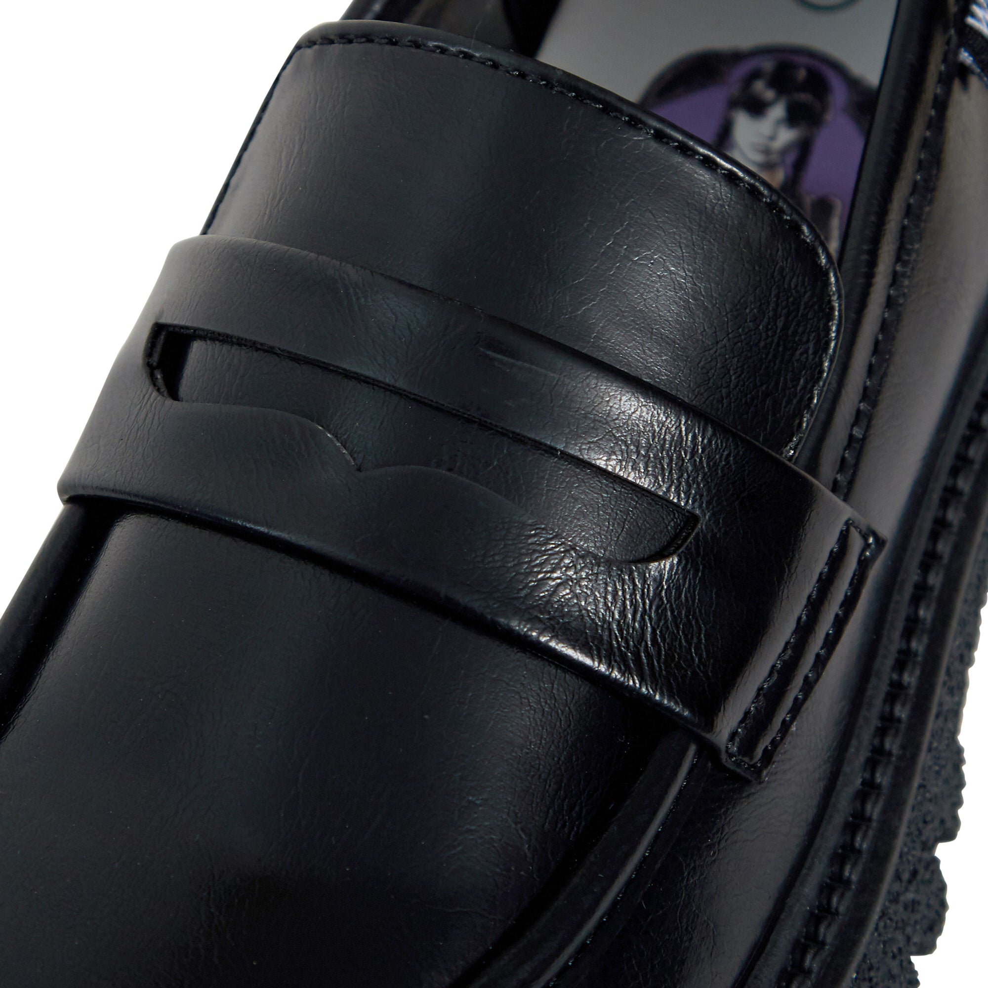 Girls Wednesday Adams School Shoes Kids Chunky Sole Black Shoes Womens Loafers