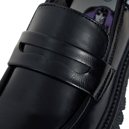 Girls Wednesday Adams School Shoes Kids Chunky Sole Black Shoes Womens Loafers