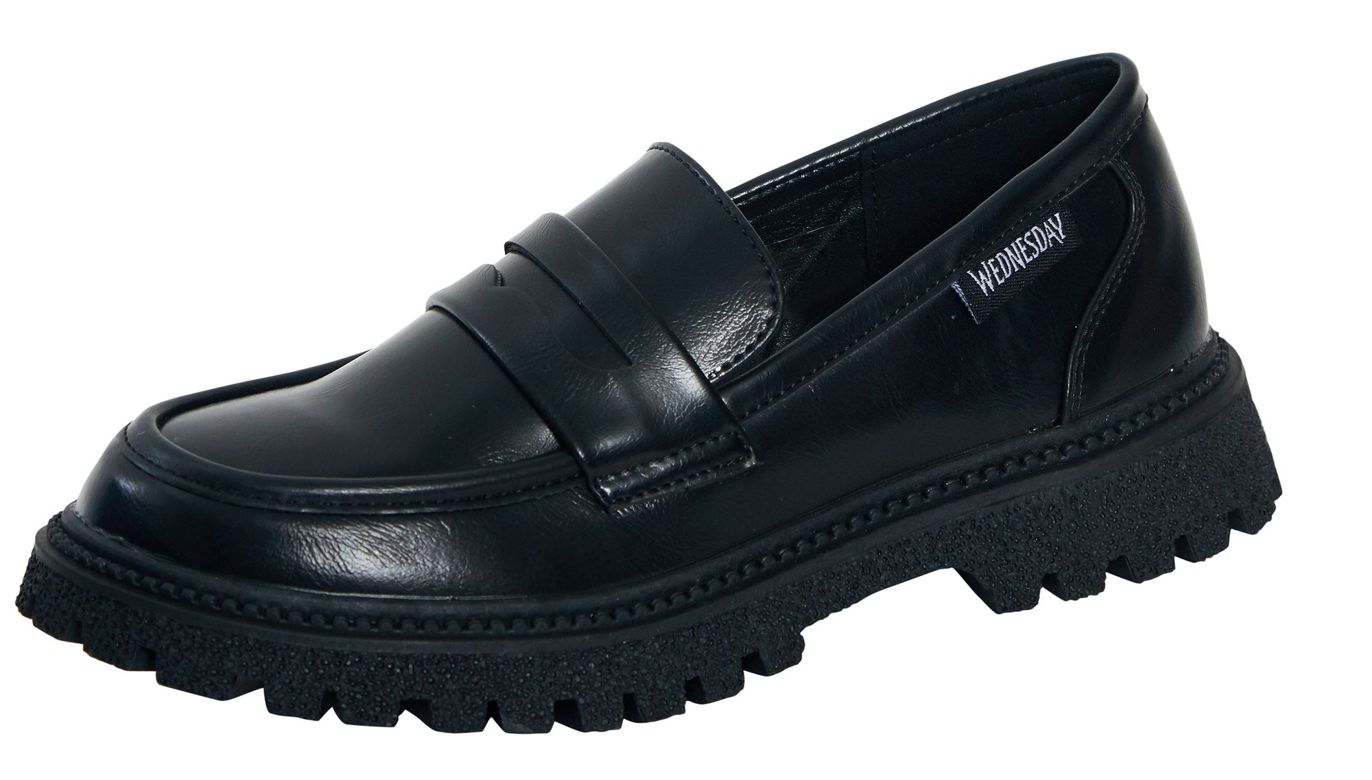 Girls Wednesday Adams School Shoes Kids Chunky Sole Black Shoes Womens Loafers