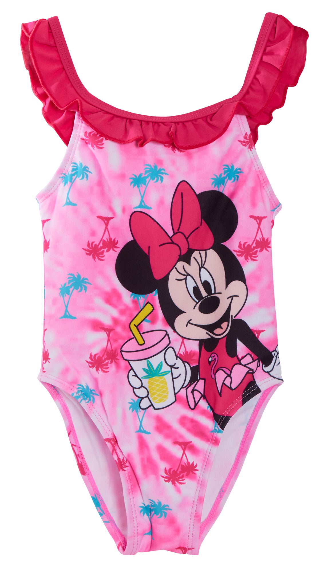 Girls Minnie Mouse Swimming Costume Kids Disney One Piece Swimsuit Swimwear