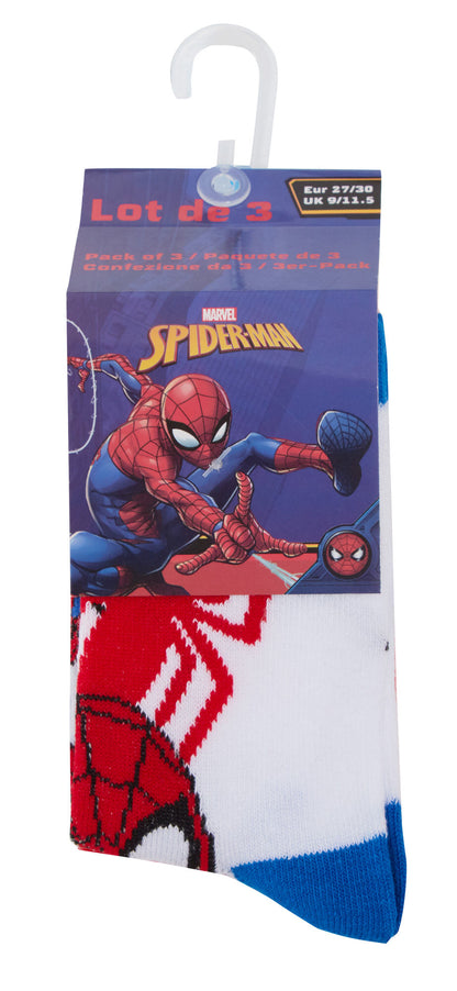 Boys Spiderman 3 Pack Socks Kids Marvel Multipack Ankle Sock For Kids Super Hero