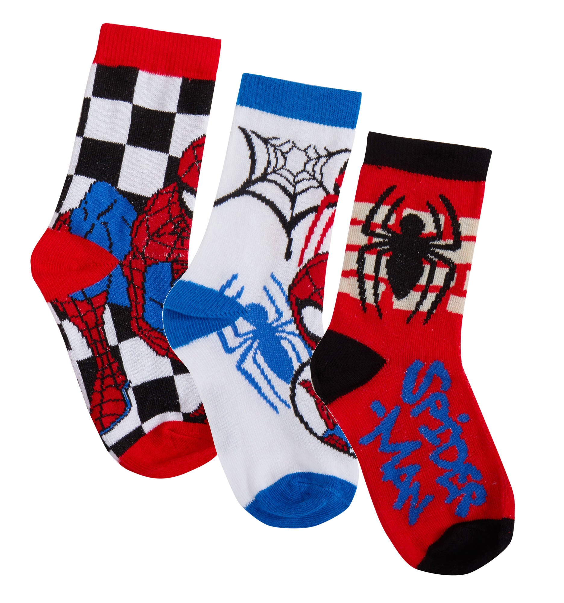 Boys Spiderman 3 Pack Socks Kids Marvel Multipack Ankle Sock For Kids Super Hero