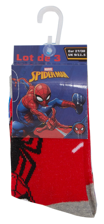 Boys Spiderman 3 Pack Socks Kids Marvel Multipack Ankle Sock For Kids Super Hero