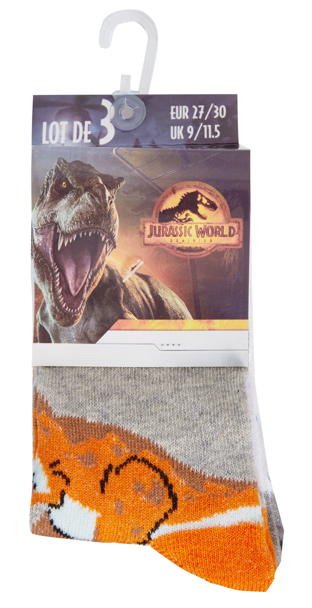 Boys Jurassic World 3 Pack Socks Kids Dinosaur Multipack Ankle Socks For Kids