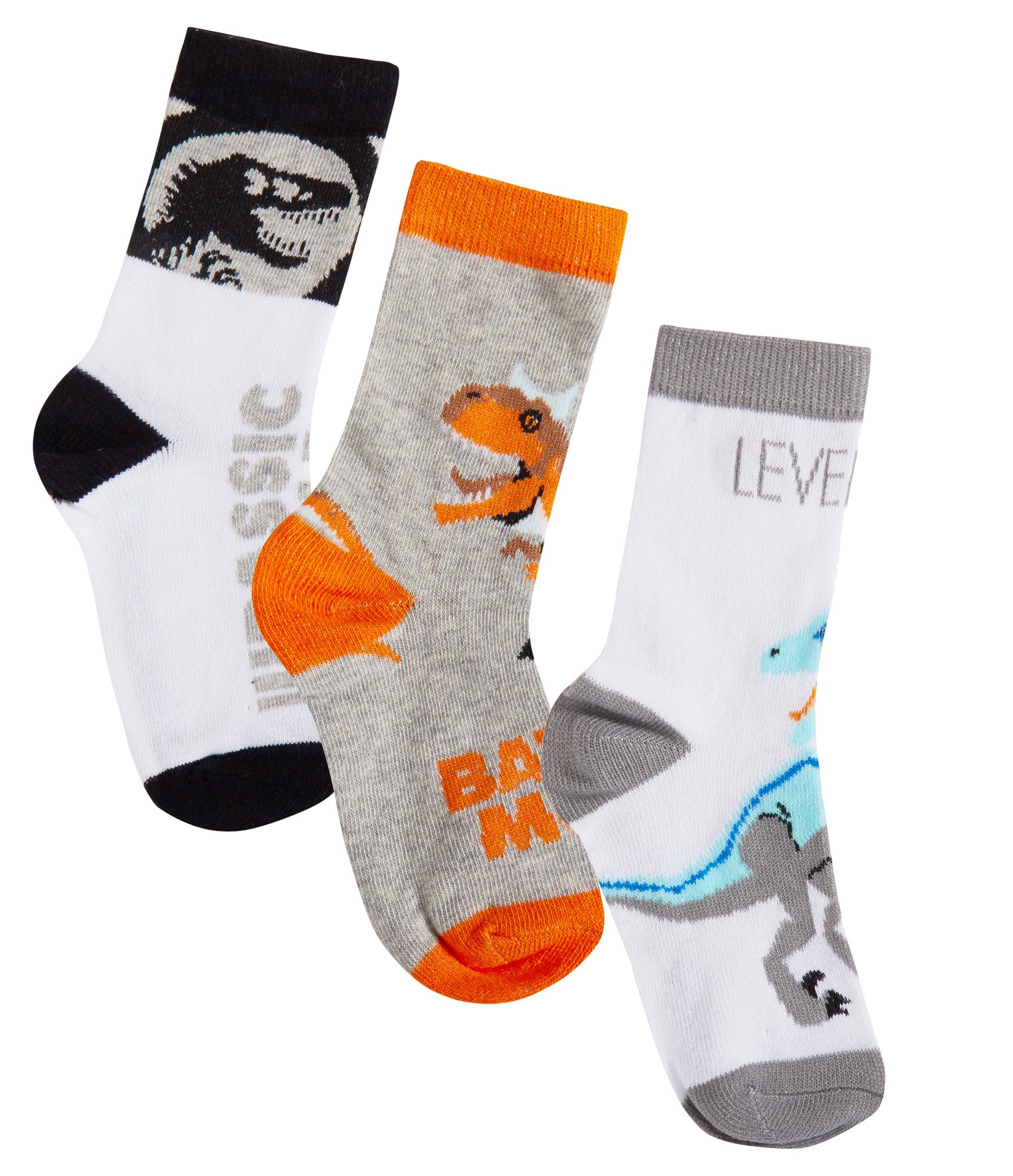 Boys Jurassic World 3 Pack Socks Kids Dinosaur Multipack Ankle Socks For Kids