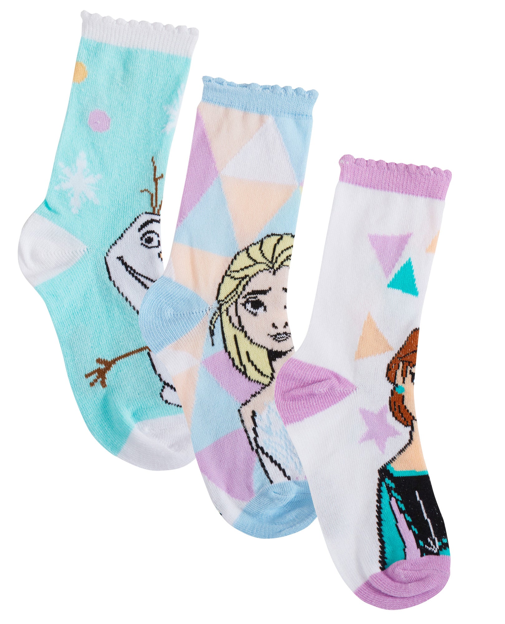 Girls Disney Frozen 3 Pack Socks Kids Elsa Multipack Ankle Socks For Kids Gift