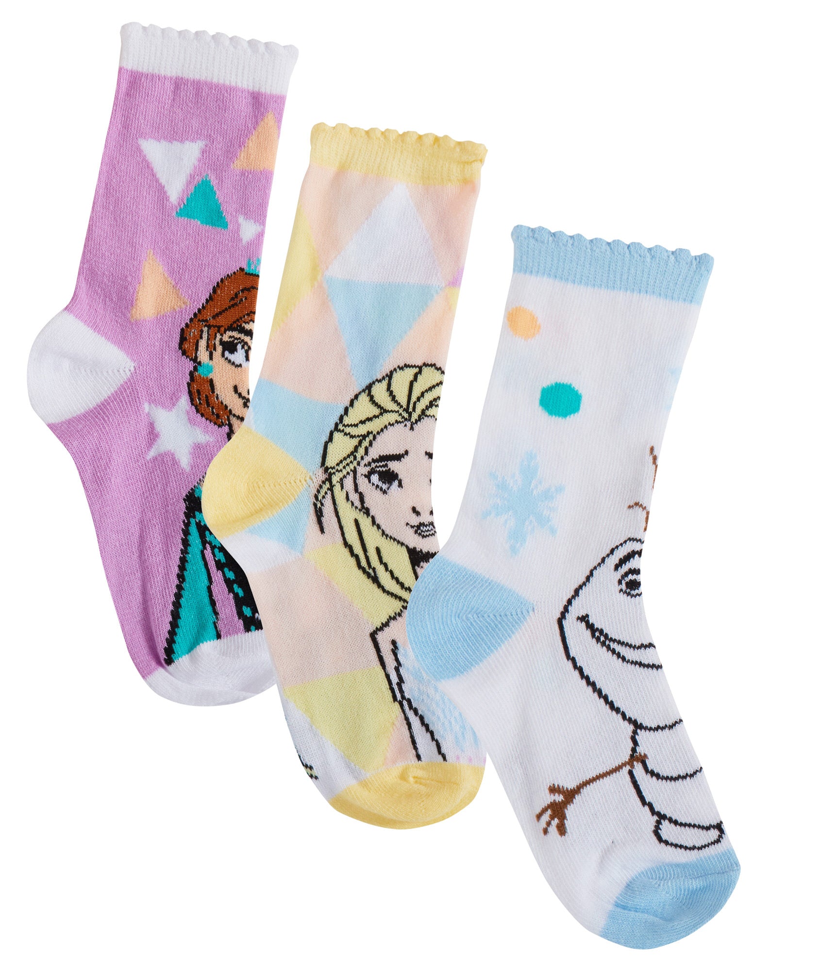 Girls Disney Frozen 3 Pack Socks Kids Elsa Multipack Ankle Socks For Kids Gift