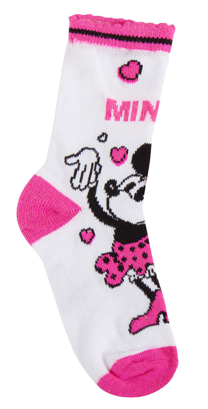Minnie Mouse 3 Pack Socks Girls Disney Classics 100 Years Multipack Ankle Socks