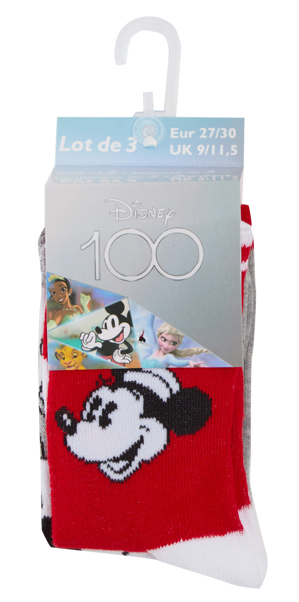 Minnie Mouse 3 Pack Socks Girls Disney Classics 100 Years Multipack Ankle Socks