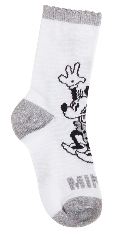Minnie Mouse 3 Pack Socks Girls Disney Classics 100 Years Multipack Ankle Socks