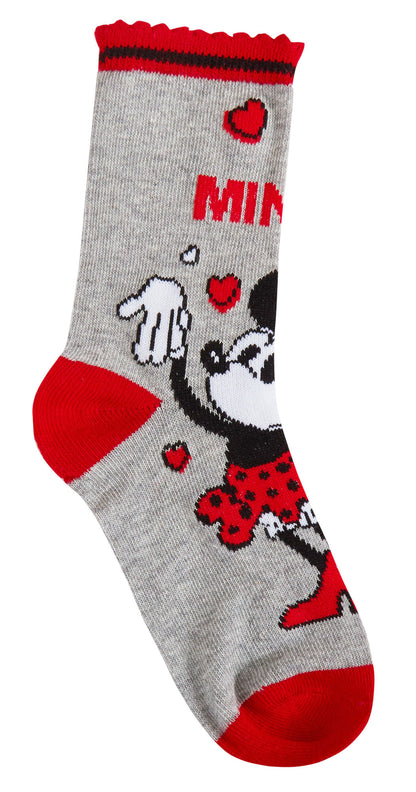 Minnie Mouse 3 Pack Socks Girls Disney Classics 100 Years Multipack Ankle Socks