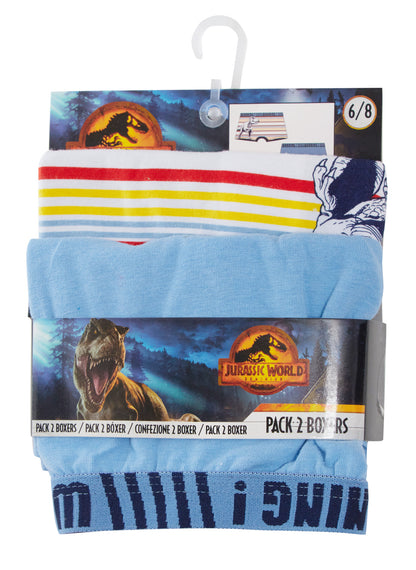 Jurassic World Boxer Shorts 2 Pack Boys Dinosaur Underwear Kids Briefs Trunks