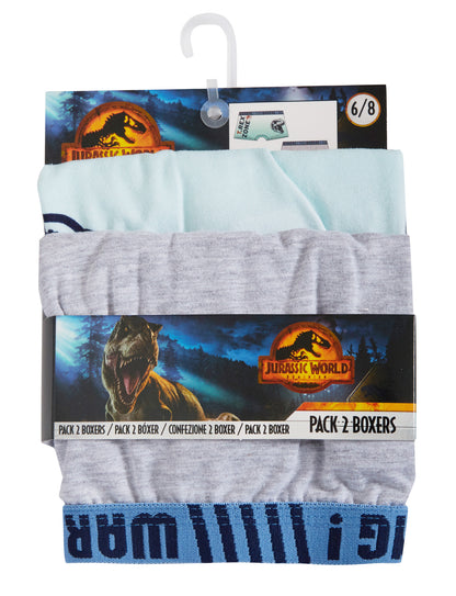 Jurassic World Boxer Shorts 2 Pack Boys Dinosaur Underwear Kids Briefs Trunks