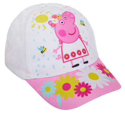 Girls Peppa Pig Baseball Cap Kids Character Summer Peaked Adjustable Sun Hat