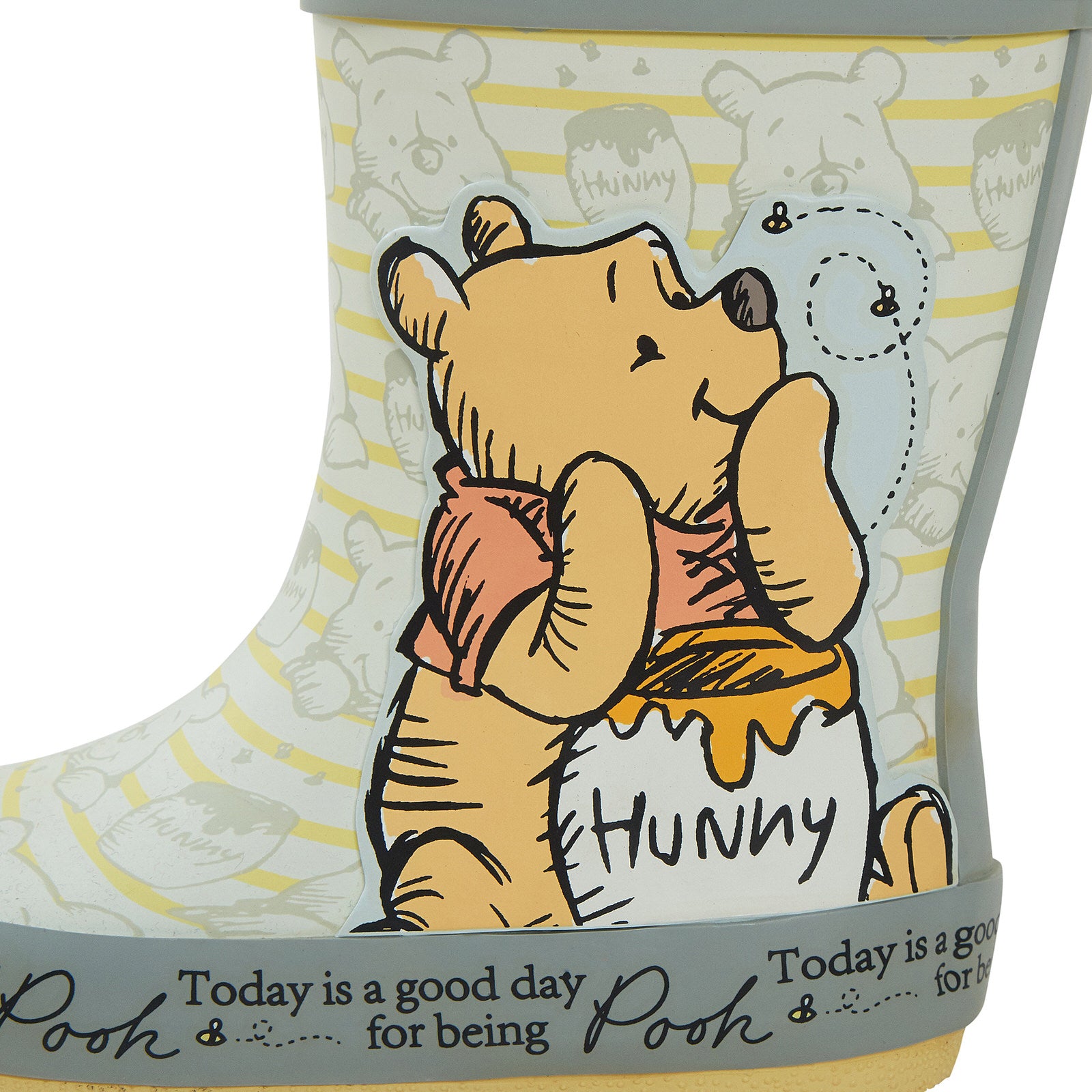 Disney Winnie The Pooh Rubber Wellington Boots Kids 3D Rain Snow Shoes Size