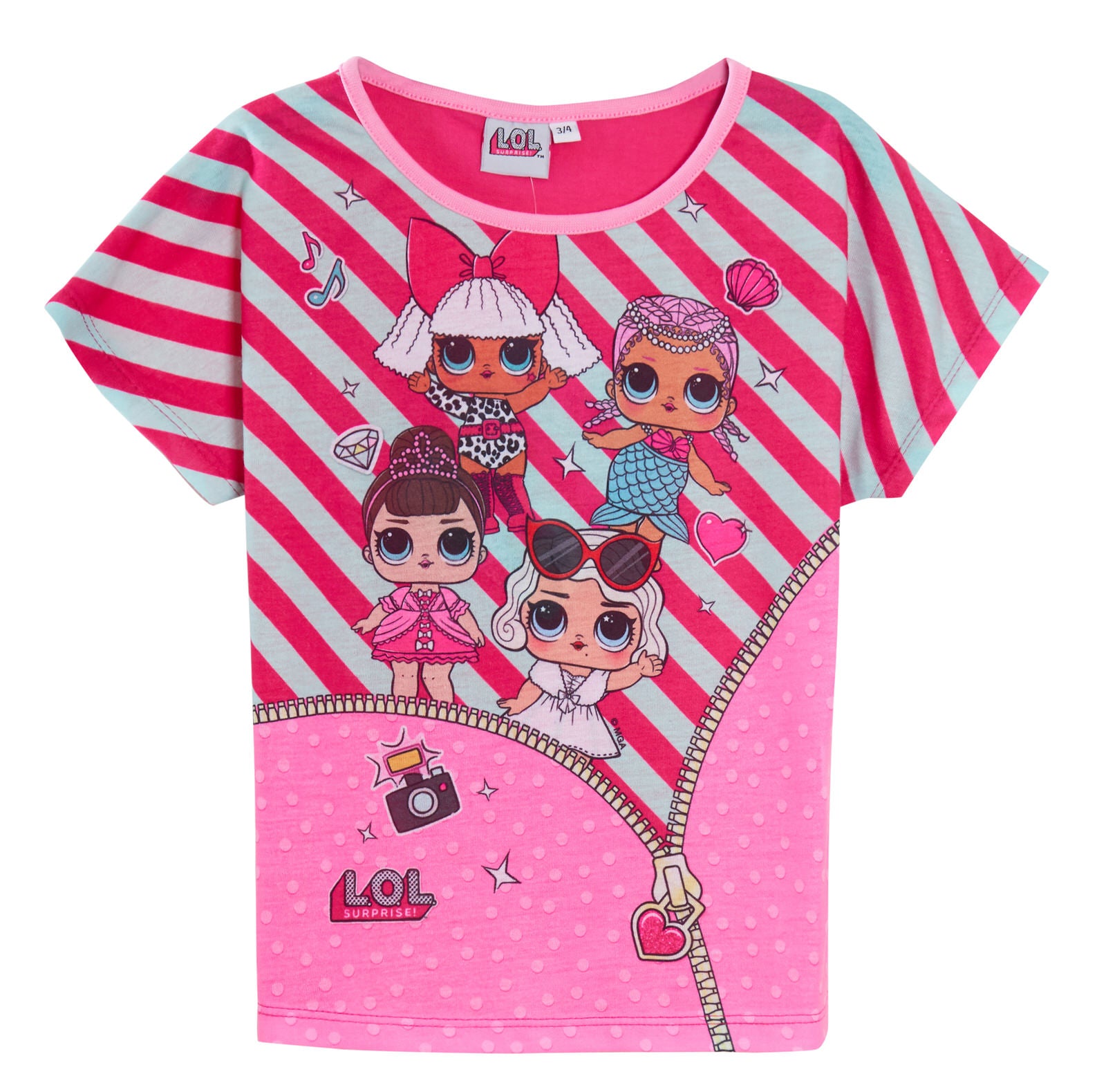 Girls LOL Surprise Dolls Short Pyjamas Kids Shortie Pjs Set T-Shirt Nightwear