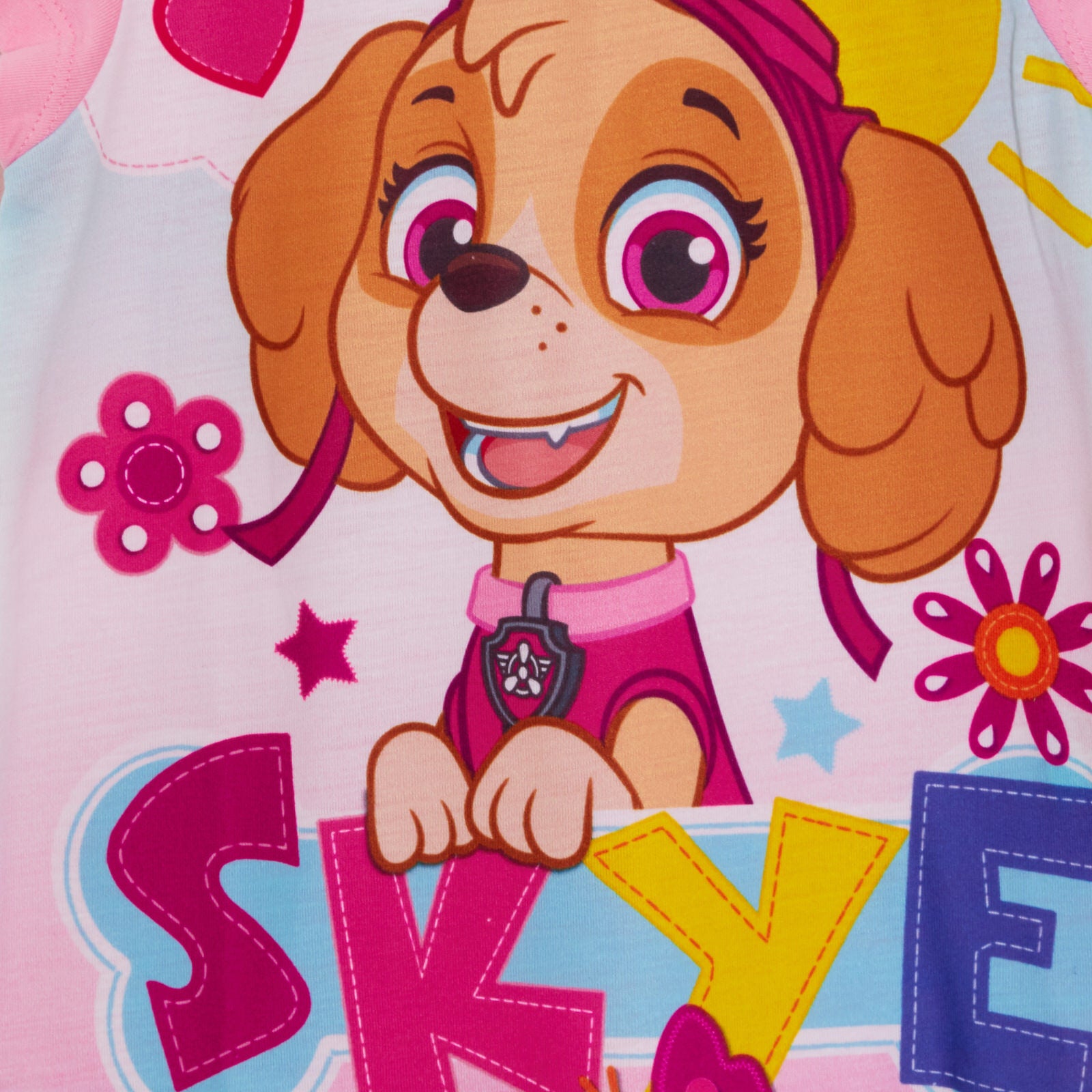 Girls Paw Patrol Short Pyjamas Skye Shortie Pjs Set Nightwear T-Shirt + Shorts