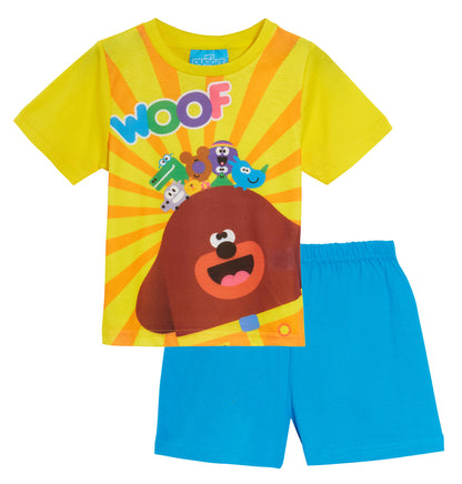 Boys Hey Duggee Short Pyjamas Kids Squirrel Club Shortie Pjs Set Nightwear Size