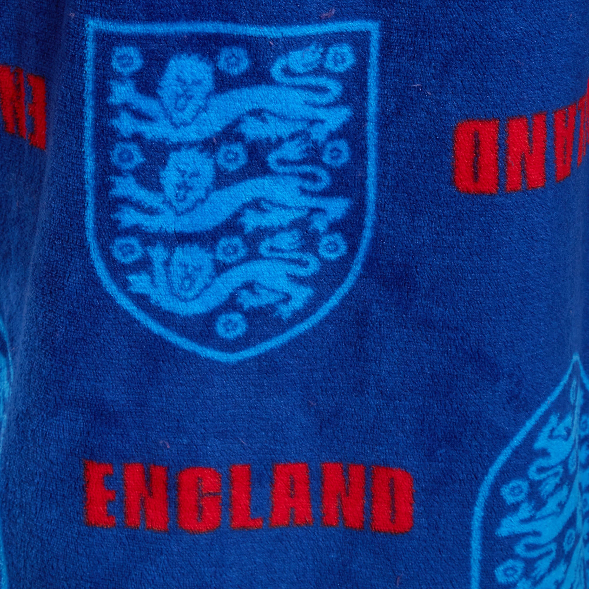 England Football Dressing Gown Kids Hooded Bathrobe Boys Fleece England Robe
