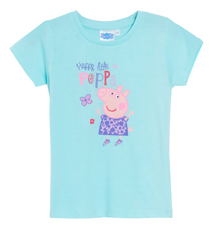 Peppa Pig Girls T-Shirt + Leggings Set Peppa Top Matching Daywear Holiday Outfit