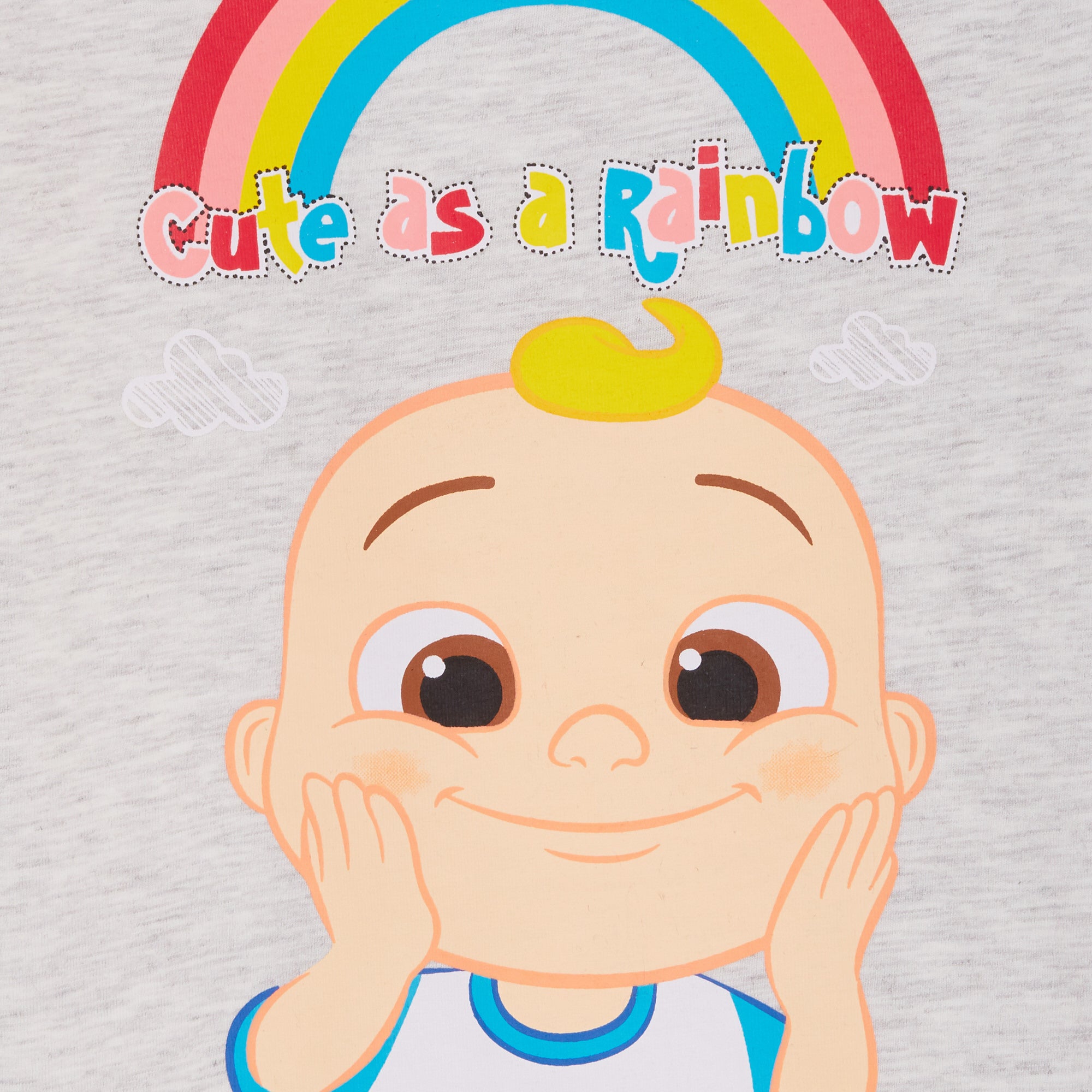 CoCoMelon Girls T-Shirt + Leggings Set JJ Rainbow Top Daywear Holiday Outfit