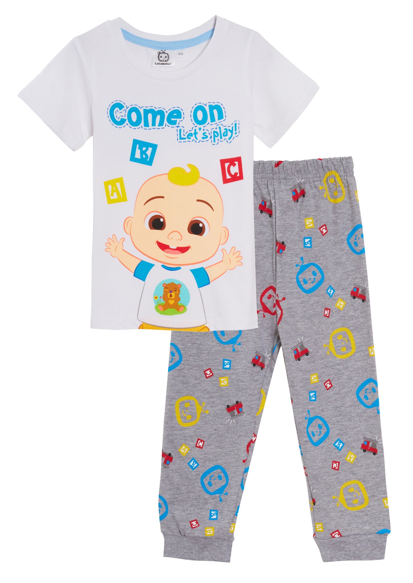 CoCoMelon Boys T-Shirt + Joggers Set JJ Tracksuit Set Top Daywear Holiday Outfit